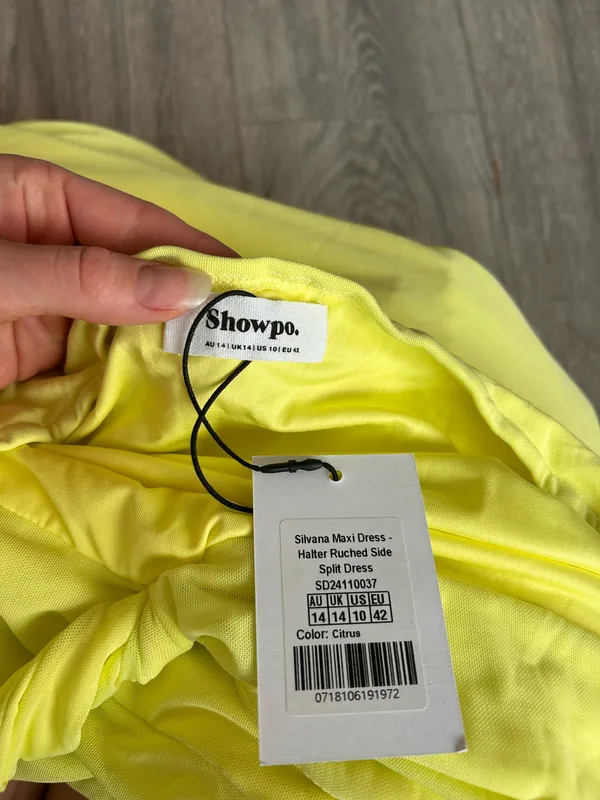 New Showpo Silvana Midi Dress Halter Side Split Dress Size Medium MSRP $109 - Image 8
