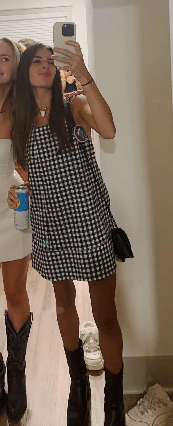 Anthropologie Black And White Mini Dress - Image 2