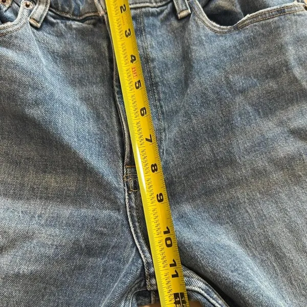 Abercrombie & Fitch blue high-waisted straight-leg jeans - Image 2