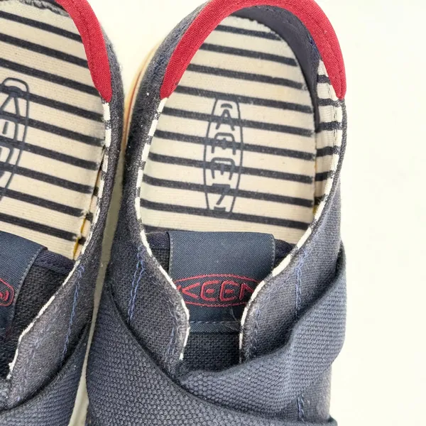 KEEN Womens 8 Elsa Gore Canvas Slip On Sneakers Navy Blue Red Stripe 1023165 - Image 4