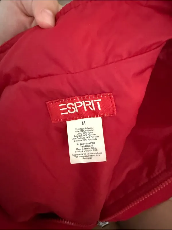 Esprit Red Fleece Vest size m - Image 3