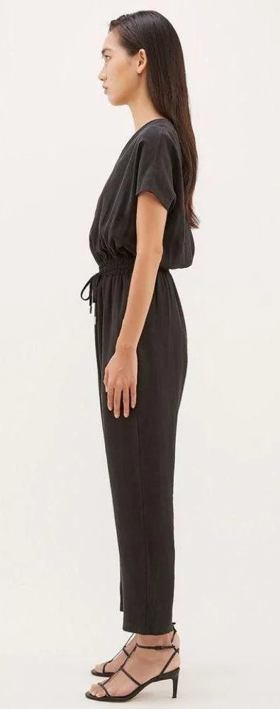 Moll V-Neck Jumpsuit in Black - Image 3