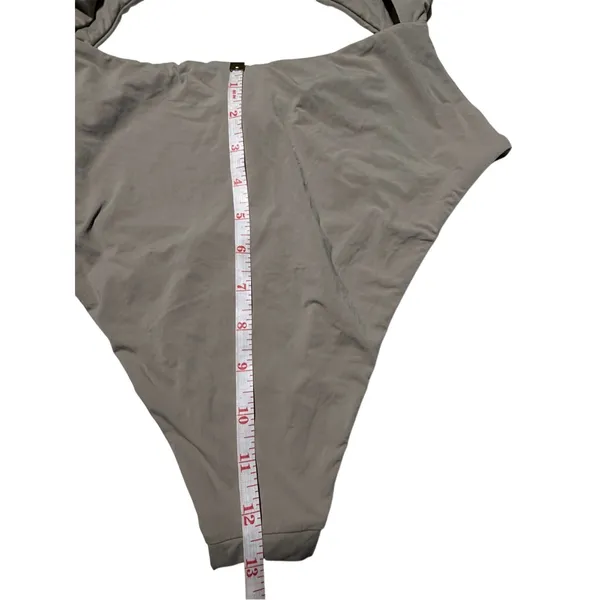 Free People Taupe Cutout One-Piece Womens Swimsuit M 8 10 - Image 8