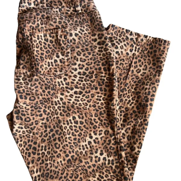 Charter Club PLUS SIZE Lexington Animal-Print Jeans 16W Stretch Denim Festival - Image 2