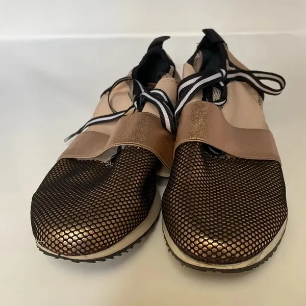 Steve‎ Madden Rose Gold Black Two Tome Kaison Size 8 Fashion Sneakers Pink Mesh - Image 6