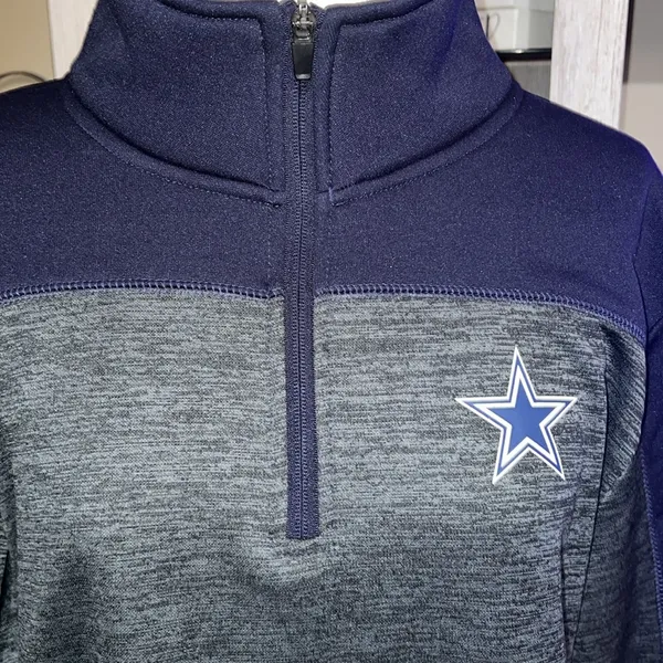 National Football League Dallas cowboy fleece quarter zip size L - Image 5