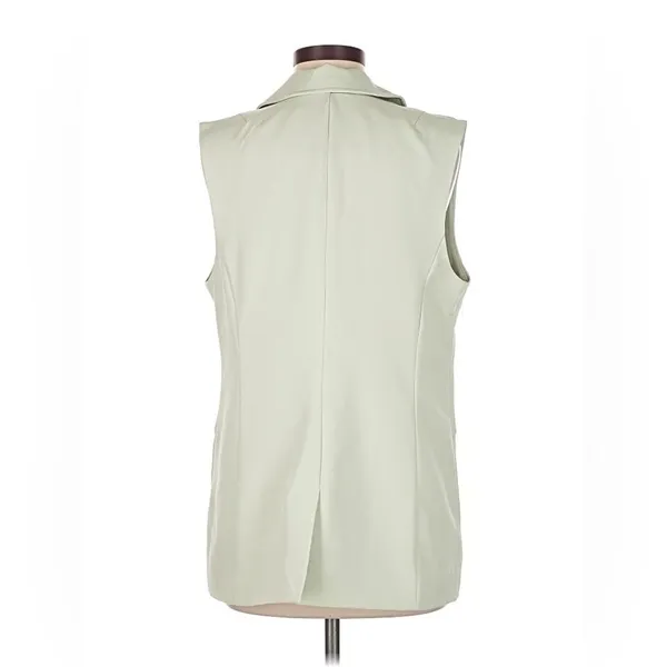 Prettygarden Women's Size Small Sleeveless Vest Light Sage Green One Button 7106 - Image 2