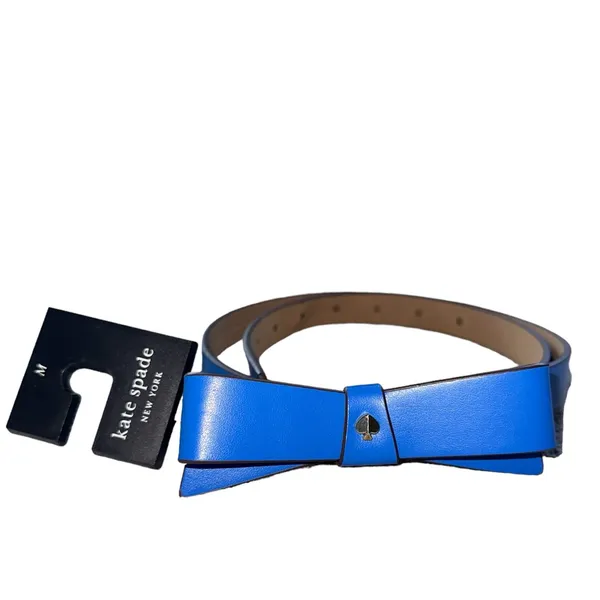 NWT Kate Spade New York Skinny Bow Belt - Blue - Size M - Image 4