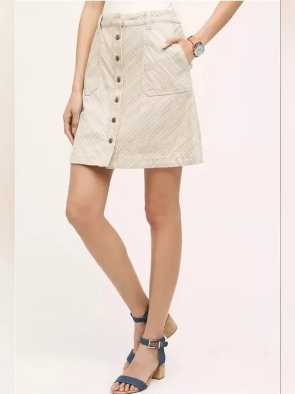 Pilcro & The Letterpress Anthro Pastel Striped Skirt - Image 2