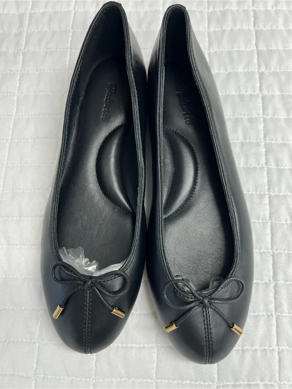 Madewell The Hester Flat in True Black Size 8 - Image 9