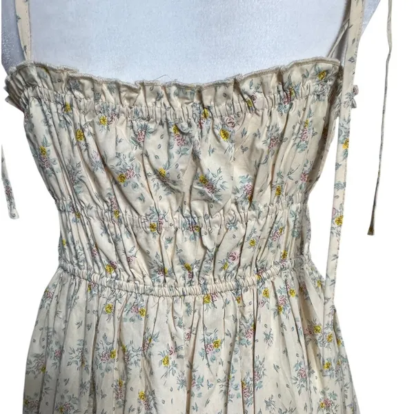 In Loom Floral Smocked Maxi Dress Tie Strap Cottagecore Tuckerknuck Style S - Image 6