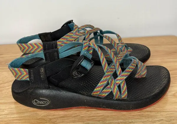 Chaco ZX 2 Rainbow Yampa Fiesta Hiking Water Vibram Strappy Sandals Women 8 - Image 4