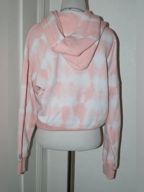 Free People Movement Tie Dye Believer Lace Up Sweatshirt Hoodie Peach Size S - Image 3