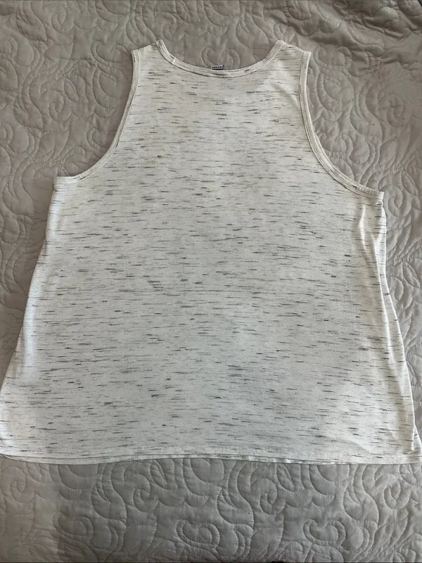Old Navy “Luxe” White Heathered Women's Tank Top- Size Large - Image 7