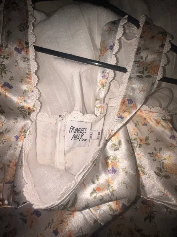 Princess Polly White Mini Dress Floral - Image 5