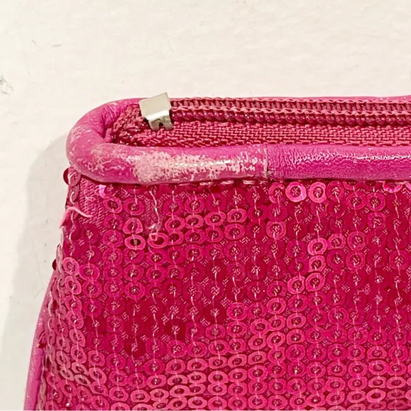 Coach‎ Audrey Pink Sequence Small Wristlet Evening Clutch RARE - Image 6
