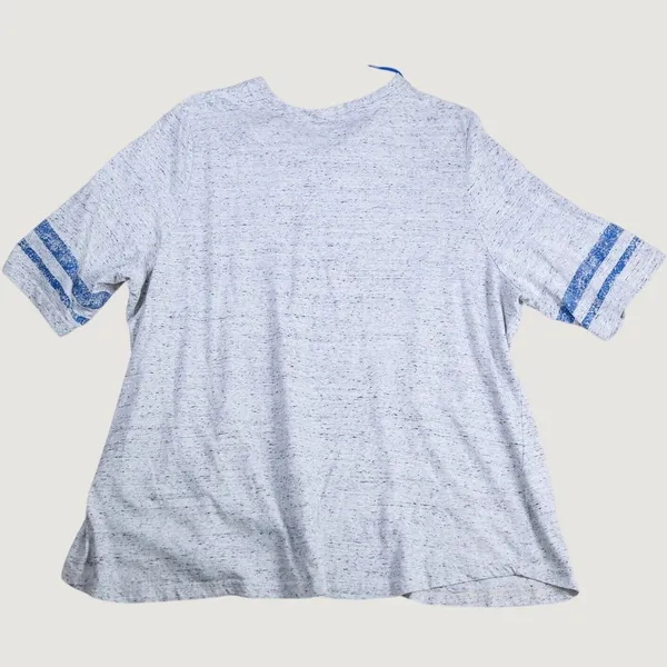 Fanatics Chicago Cubs T-Shirt Women 4X Grey Lace Up Neck Short Sleeve MLB Jersey - Image 4