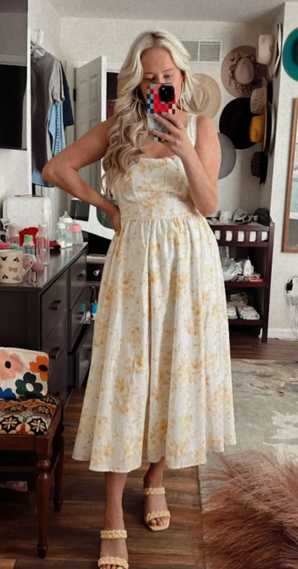 House of Harlow Floral Midi Dress - Image 4