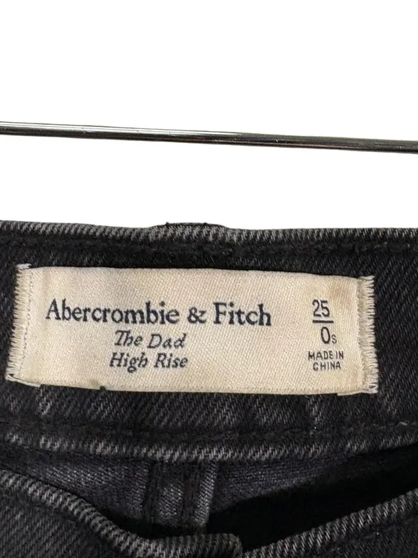 Abercrombie Fitch Dad High Rise Jeans Crossover V Waist Size 25 - Image 9