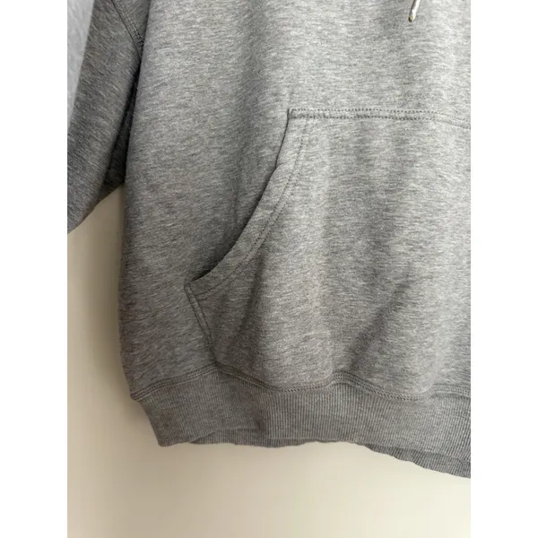 Free People FP Movement Final Call Logo Embroidered Hoodie Heather Grey Small - Image 8