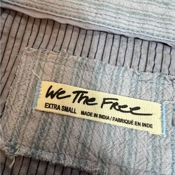Free people we the free remade‎ patchwork dress shirt Sz XS - Image 9