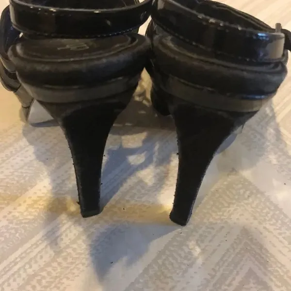 Charles David Black Platform Adjustable Sandals - Image 4