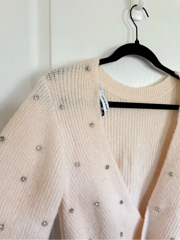 Self Portrait Diamanté Back Twist Sweater Size M - Image 5