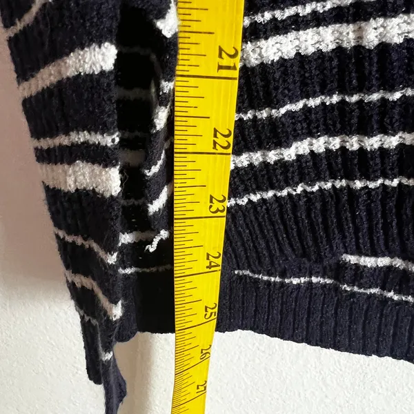 Navy Striped Knit Tank‎ Top, Coastal Chic, Old Money, Minimalist, Preppy, Medium - Image 4