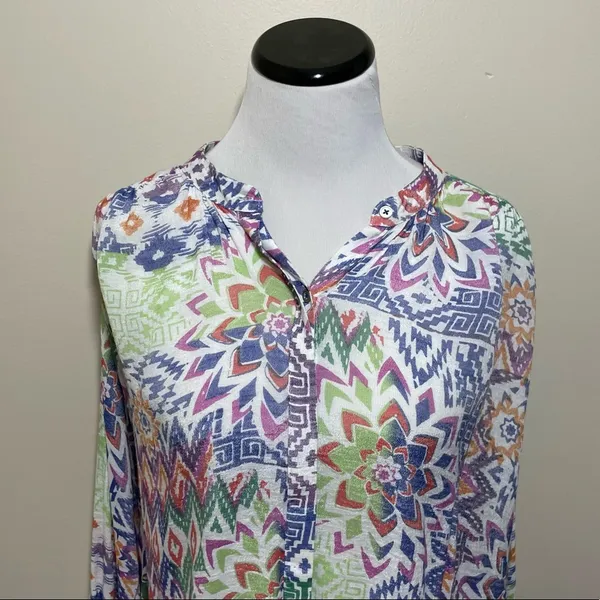 Maeve Bryanna Dolman Sleeve Geometric Blouse - Image 2