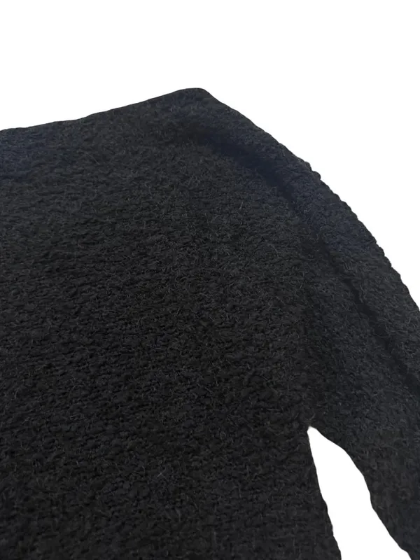 Maurices Black Boucle Boat Neck Dolman Sleeve Pullover Sweater Off Small Women's - Image 5