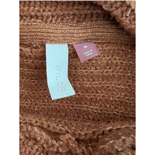 Pilcro Cowl Neck Sweater Burnt Orange Ginger‎ Knit Womens M - Image 6