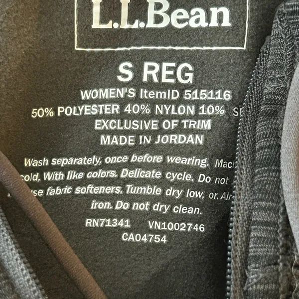 Women's L.L.Bean Cozy Sweatshirt, Full-Zip Marled Small Running Workout Gym - Image 4