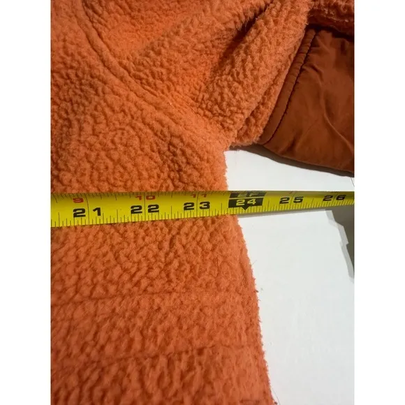 Topo Designs Subalpine Fleece Pullover Burnt Orange Half Zip Women's XL - Image 6