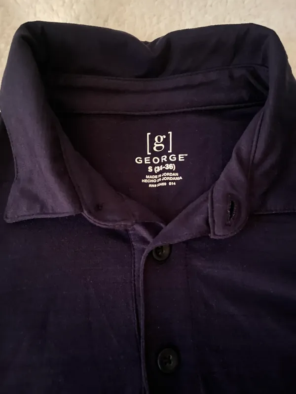 George Polo Shirt Navy Size Small - Image 5