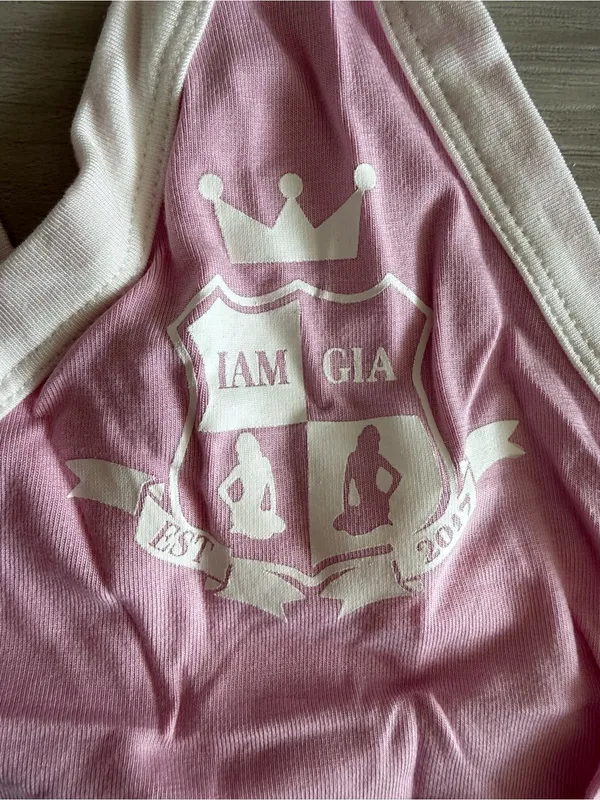 I AM GIA Blare Varsity Cami Top Pink Small NWT IN PACKAGE - Image 9