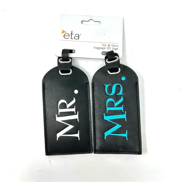 MR. & MRS. luggage tags, NWT Black - Image 3
