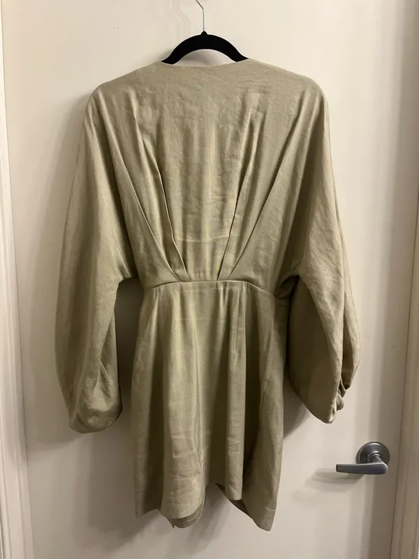 Significant Other Kenna Wrap Mini Dress Size US 2 Tan - Image 11