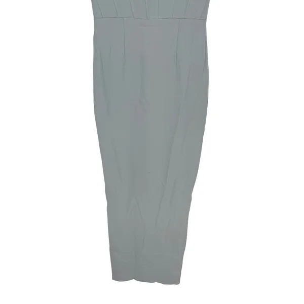 Thread Corset Midriff Crepe Column‎ Maxi Dress In Mist Size 4 - Image 6