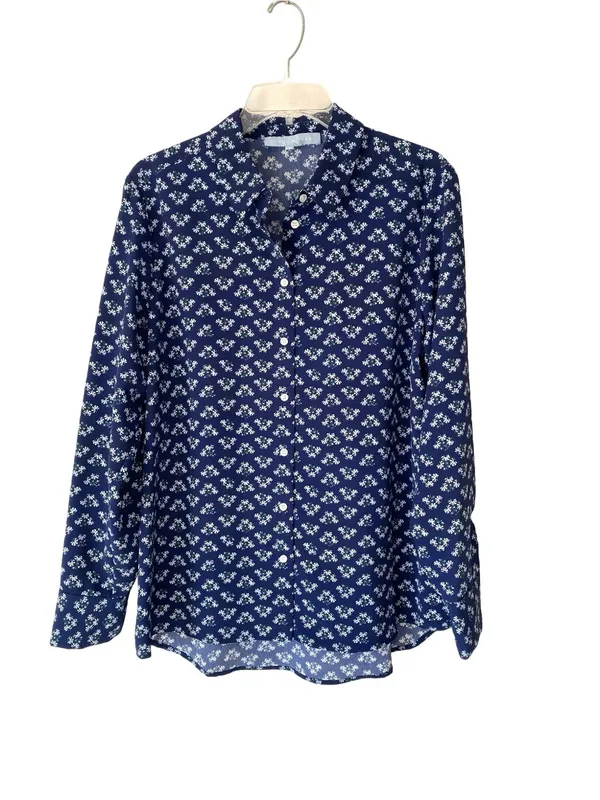 Hill House James Navy Blue Posey Floral Button Down Shirt size medium - Image 2