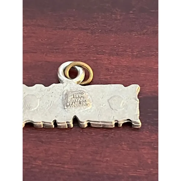 VTG Nirvana Starline Silver Tone Pendant Charm Punk Grunge Skater - Image 3