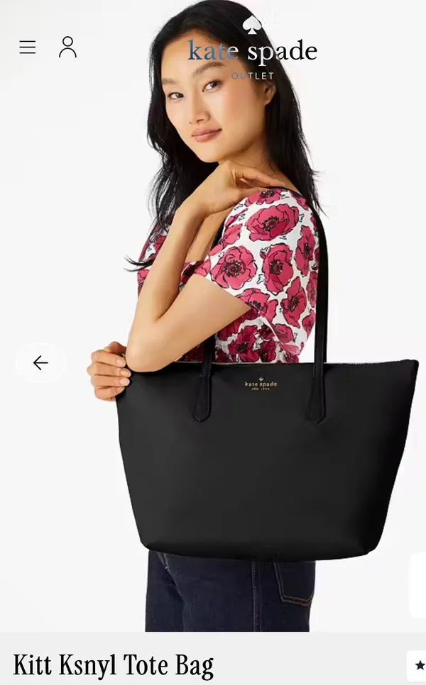 Kate Spade kitt ksnyl tote bag - gray - Image 6