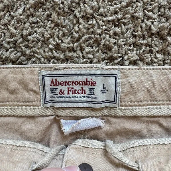 VINTAGE Abercrombie Fitch Skirt Womens L Brown Mini Utility Pocket Tactical‎ Y2K - Image 5