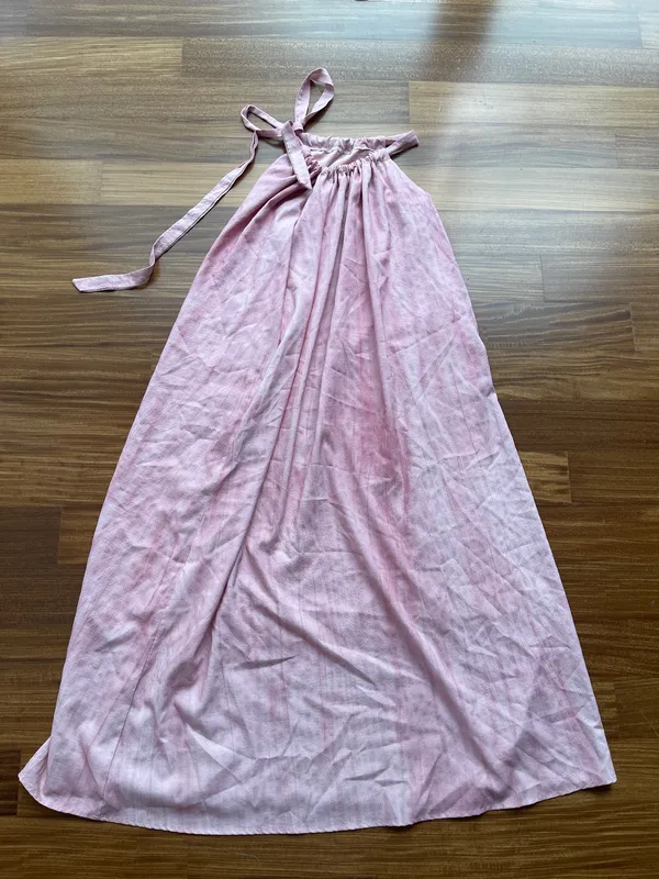 SheIn Rose Pink Halter Maxi Dress - Image 2