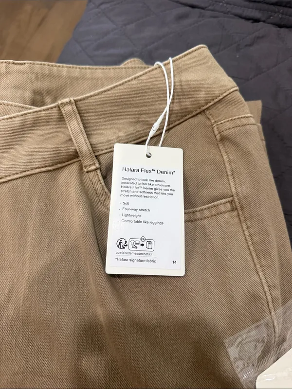 HALARA Wide-Leg Stretch Pants — YELLOW BEAN DENIM sz MEDIUM 8-10 - Image 8