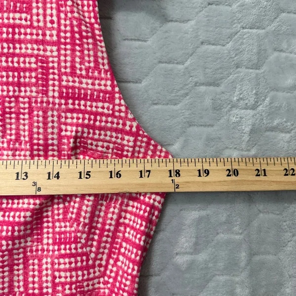 J.McLaughlin Shift Dress Catalina Cloth Pink Geometric Preppy Coastal Womens M‎ - Image 7