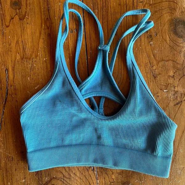 Free People Movement Blue seamless sports bra sz s - Image 3