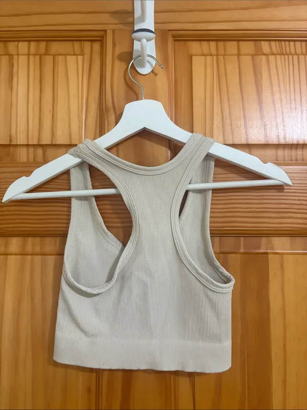 Free People Movement Size Small Off-White Bra Top - Image 3