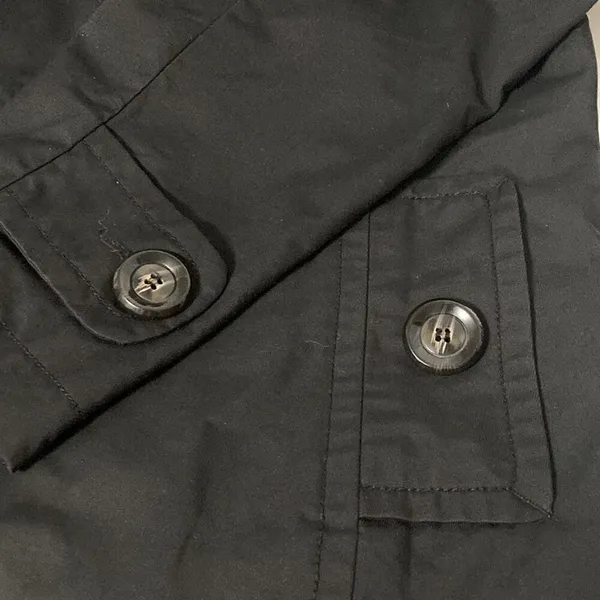 Jones New York Double Breasted Raincoat Trench Coat in Black - Image 13