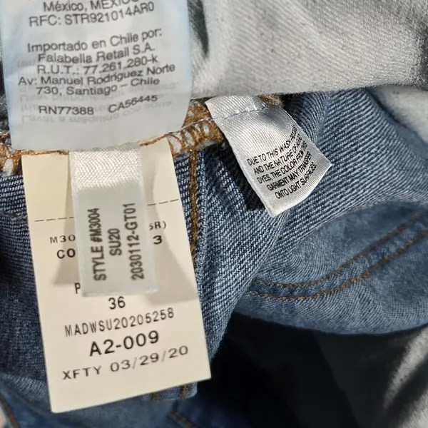 Madewell Blue Classic Straight Blue Cotton Stretch Jeans M3004 Womens 36‎ - Image 9