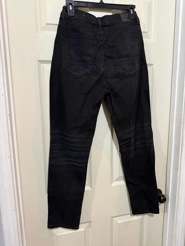 Black American Eagle Mom Jeans - Image 2